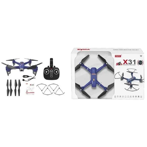 Drone Syma X31 4K GPS 5G Azul - Alta Performance e Estabilidade para Suas Aventuras Aéreas