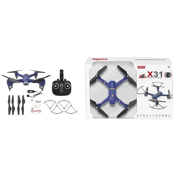 Drone Syma X31 4K GPS 5G Azul - Alta Performance e Estabilidade para Suas Aventuras Aéreas