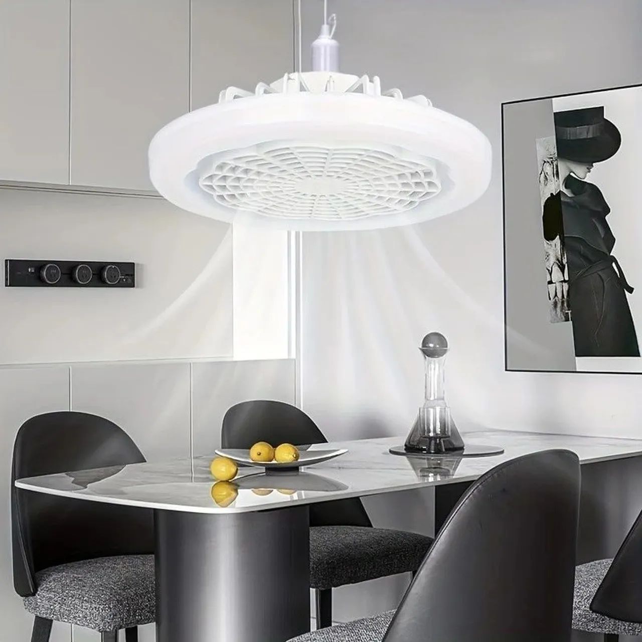 Ventilador de Teto com Lâmpada LED - Iluminação e Ventilação em um Só! - Foto 4