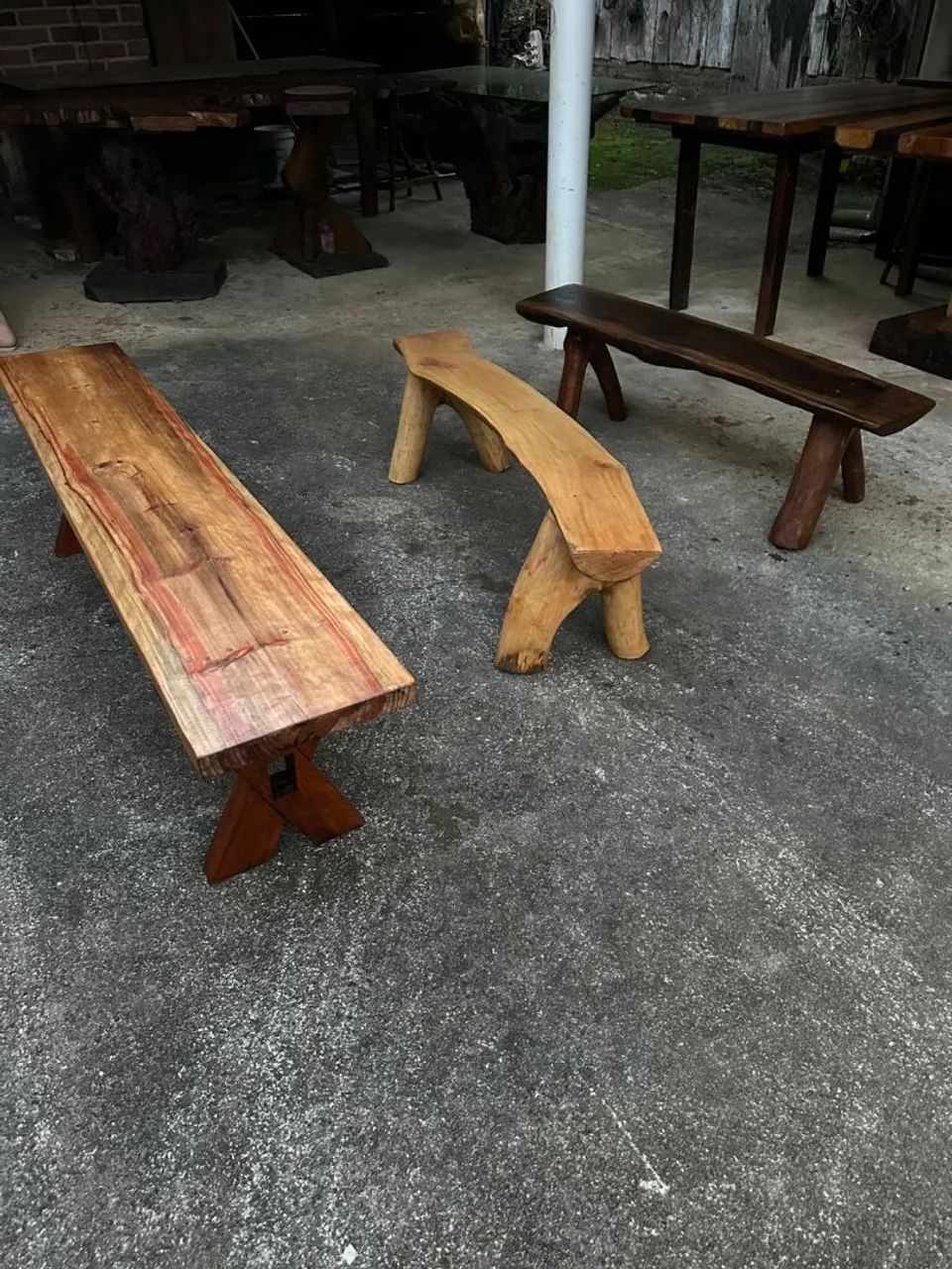 Banco rústico de madeira maciça  - Foto 5