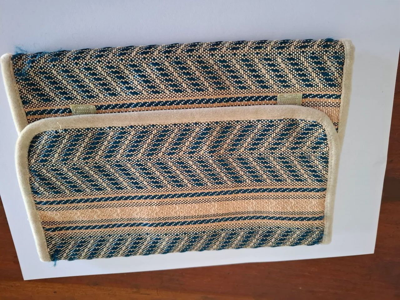 Bolsa para guardar joias - Bege e Azul