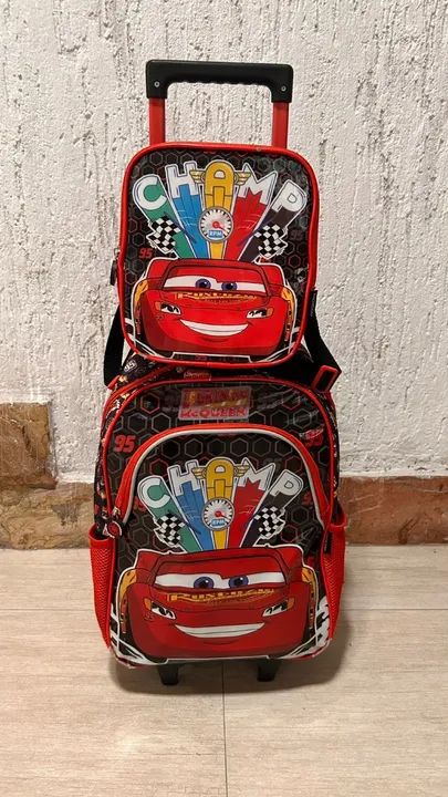 Mochila + lancheira Relâmpago McQueen 