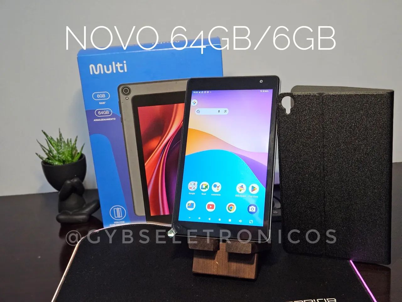 Tablet Multi M8 64GB 6GB novo! Ótimo tablet cotidiano ou infantil! Capa e fone incluso - Foto 2