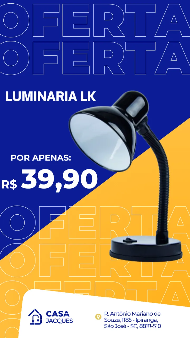 Luminária de mesa LK