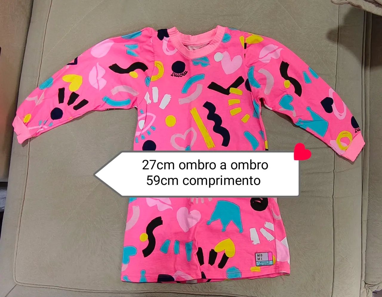 Blusa manga longa Infantil - estilo vestido  - Foto 3