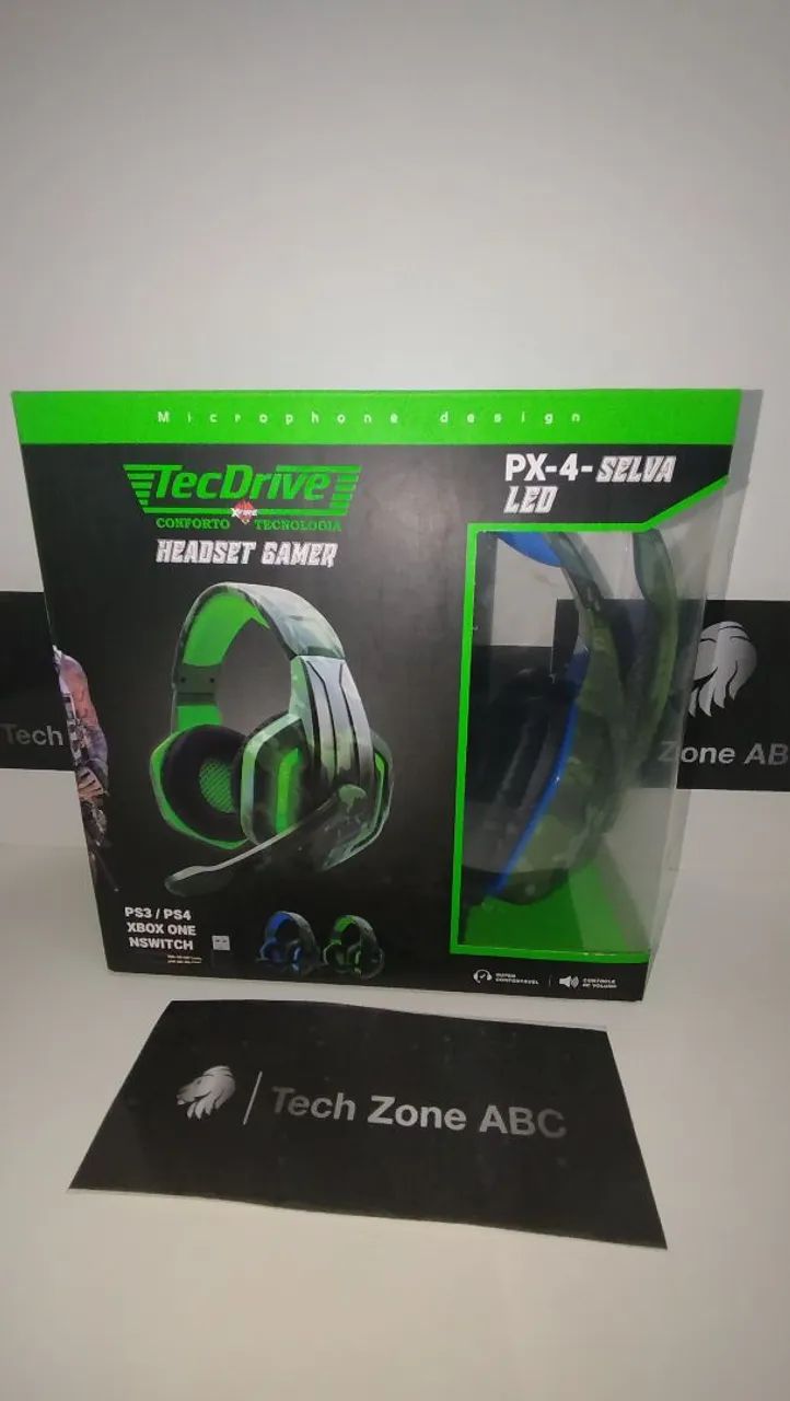 Fone headphone Gamer Camuflado, com LED 