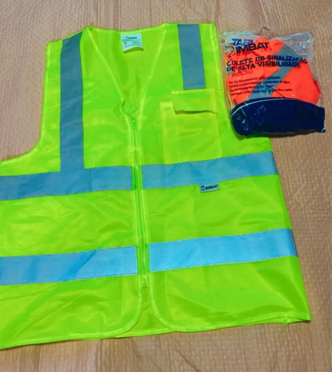 Colete Refletivo de Alta Visibilidade COM BOLSO