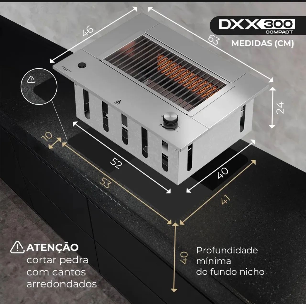 Churrasqueira a gás NOVA e na CAIXA - Dinoxx DXX 300 Compact a gás na CAIXA  - Foto 4