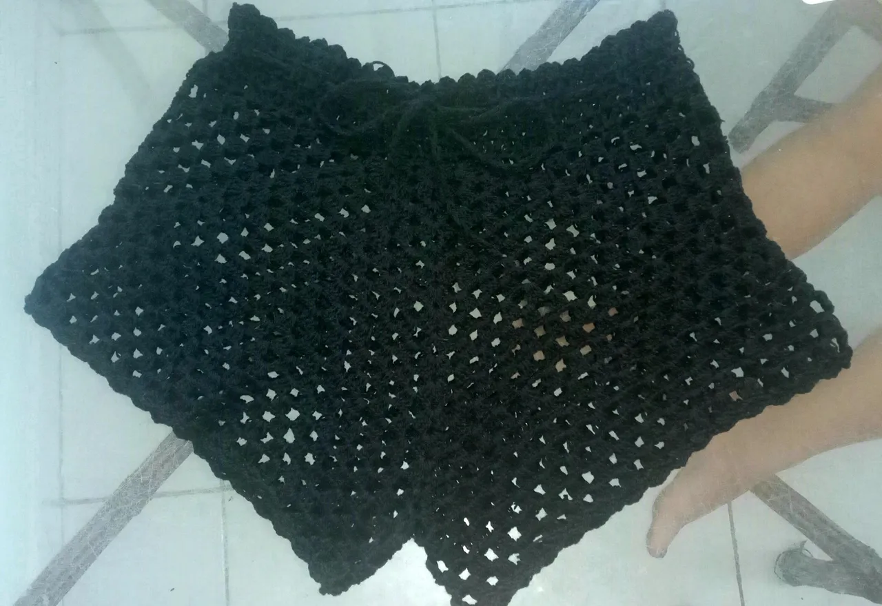 Short de crochê feito à mão