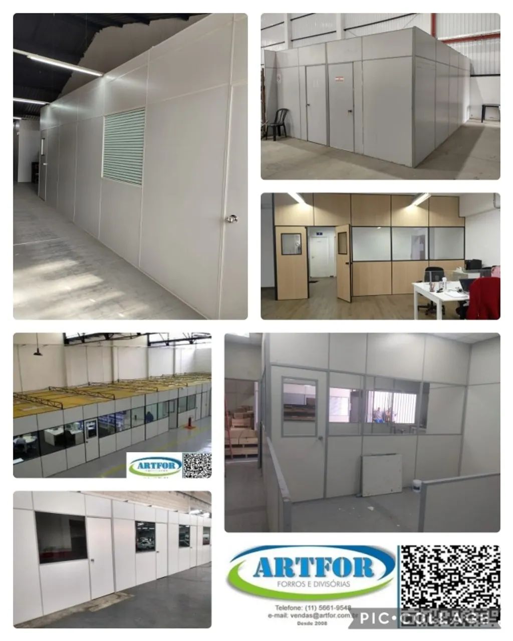Artfor Comercio Divisórias Eucatex e Naval. Locação Divisórias para Tapumes Internos. - Foto 4