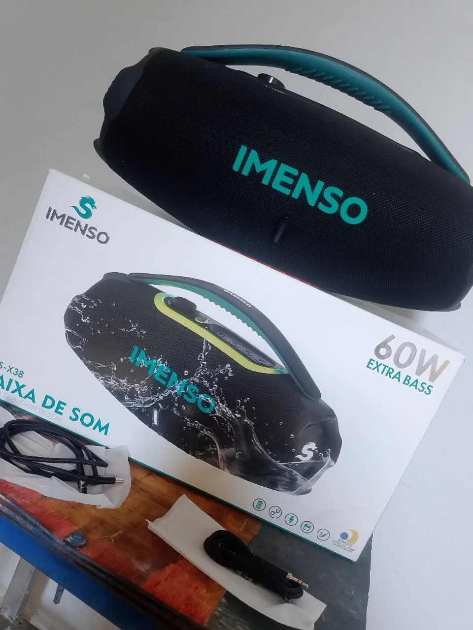 Caixa TRC x1300 1300w full Led microfone - Aparelhos de Som