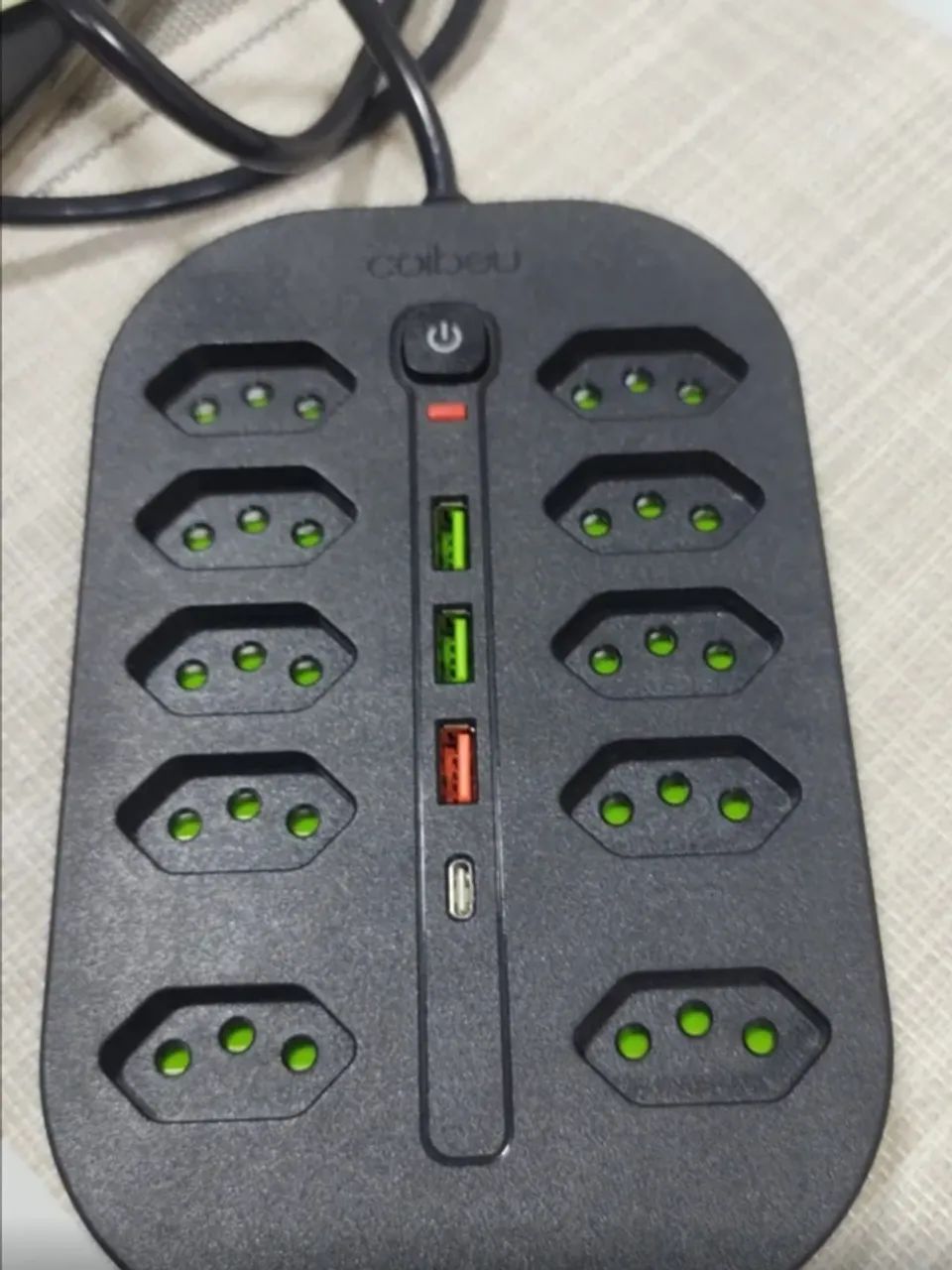 Extensão Coibeu 10 Tomadas + 5 Portas USB | 195cm