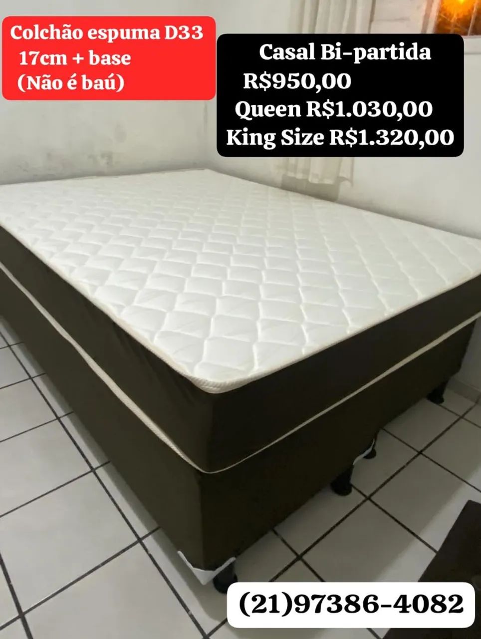 Colchão+ base (não é baú) - Foto 3