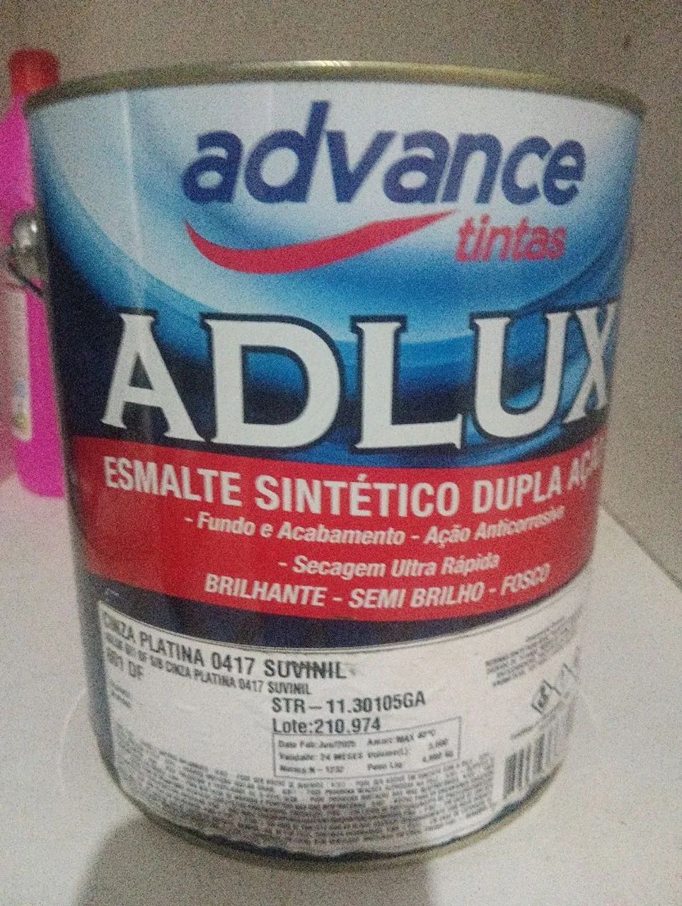 Tinta Sinza platina esmalte dupla ação 