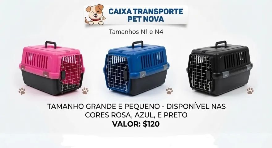 Caixa Transporte Para Pet Nova Cães e Gatos