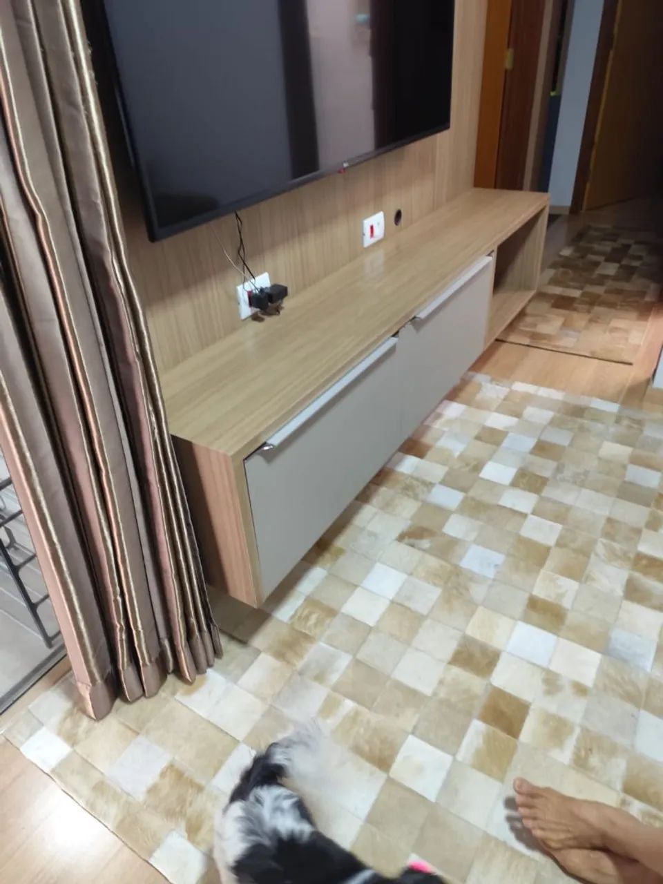 Home ou balcão suspenso com duas gavetas 100% MDF