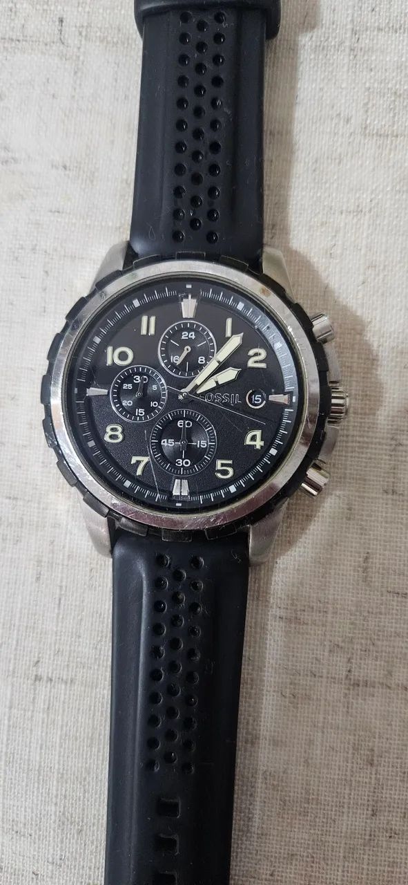 Relógio Fossil Dean Chronograph em aço inoxidável  - Foto 3