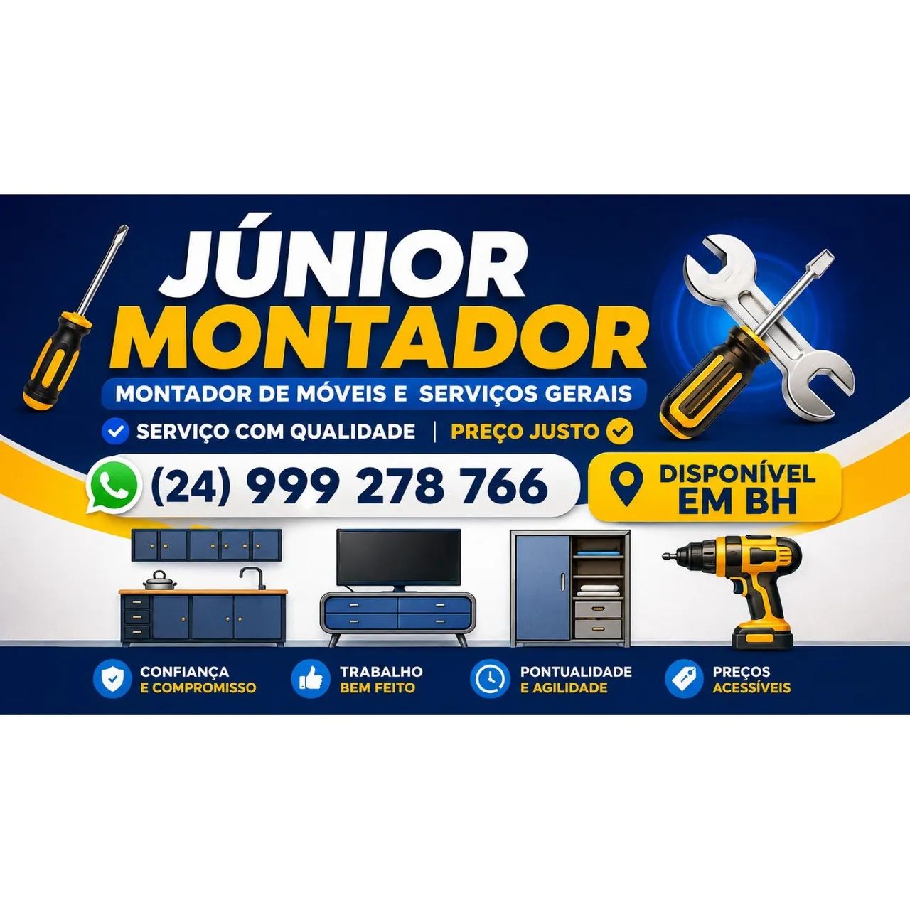 Montador de móveis e serviços gerais 