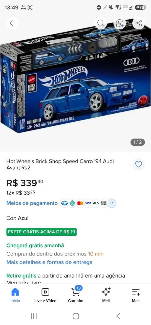 LEGO AUDI RS2 AVANT - Lacrado - Foto 3