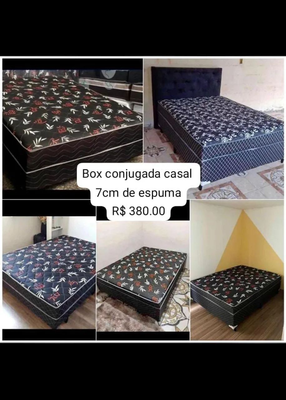 Cama box conjugada casal 7cm de espuma  - Foto 2