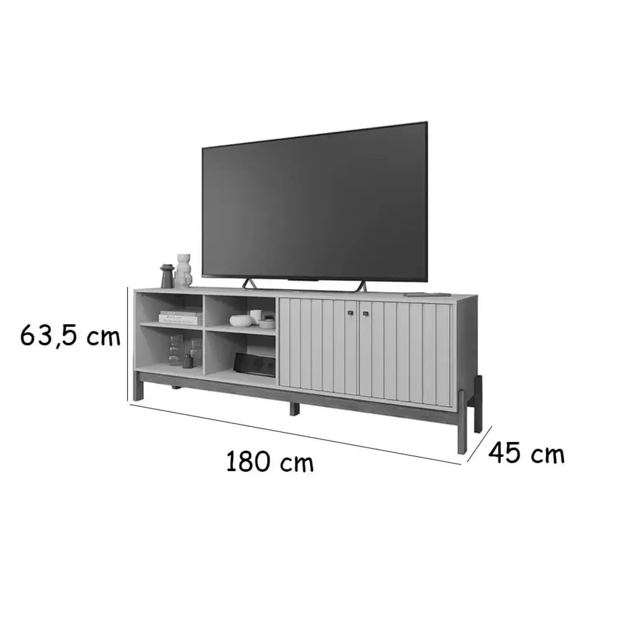 Rack Holanda 180cm para Tv Até 70 Polegadas Ripado 2 Portas/ pronta entrega  - Foto 3