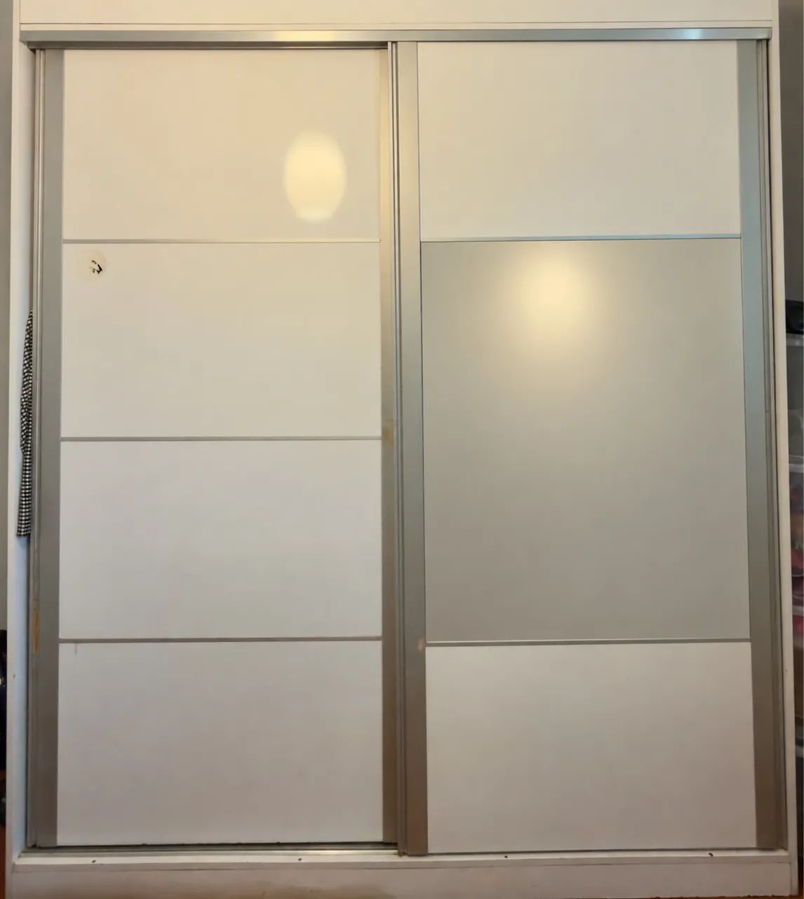 Guarda-Roupa Bartira 2 Portas de Correr com Espelho - Branco
