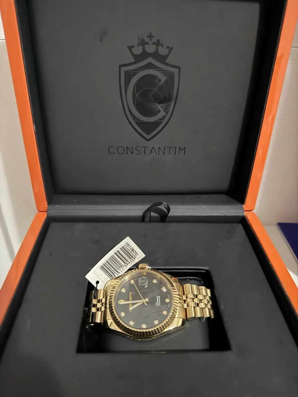 Relógio de luxo dourado novo  - Foto 3