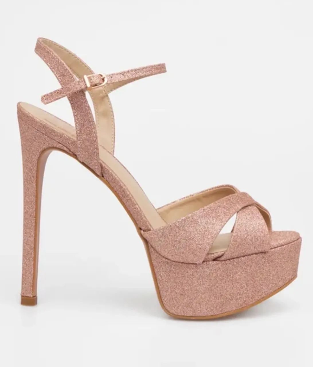 Sandália Paula Brazil - Rosa com Glitter. N. 36