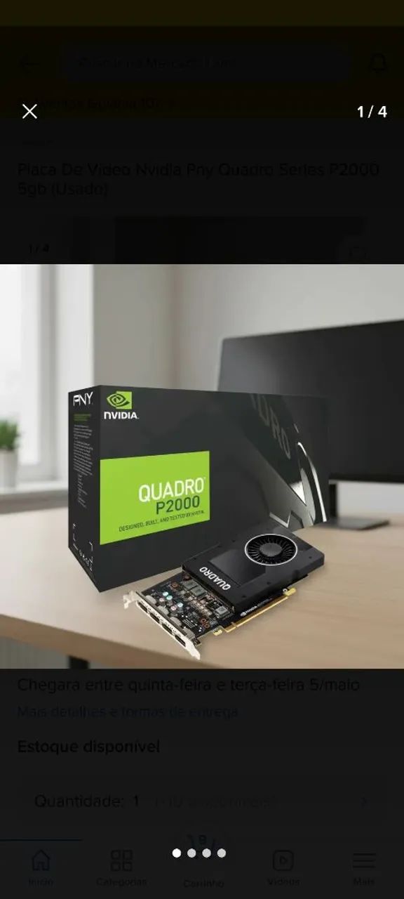 Placa de video NVIDIA QUADRO P2000