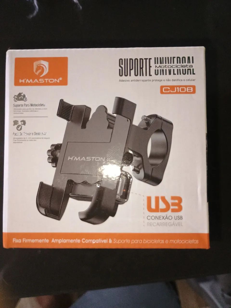 Suporte universal pra moto e bike com usb