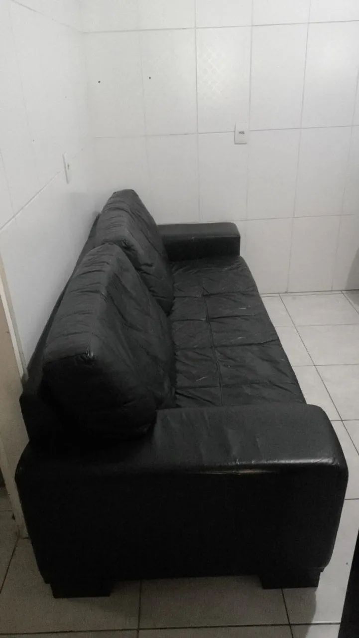 Sofá de 4 lugares couro legítimo. - Foto 3