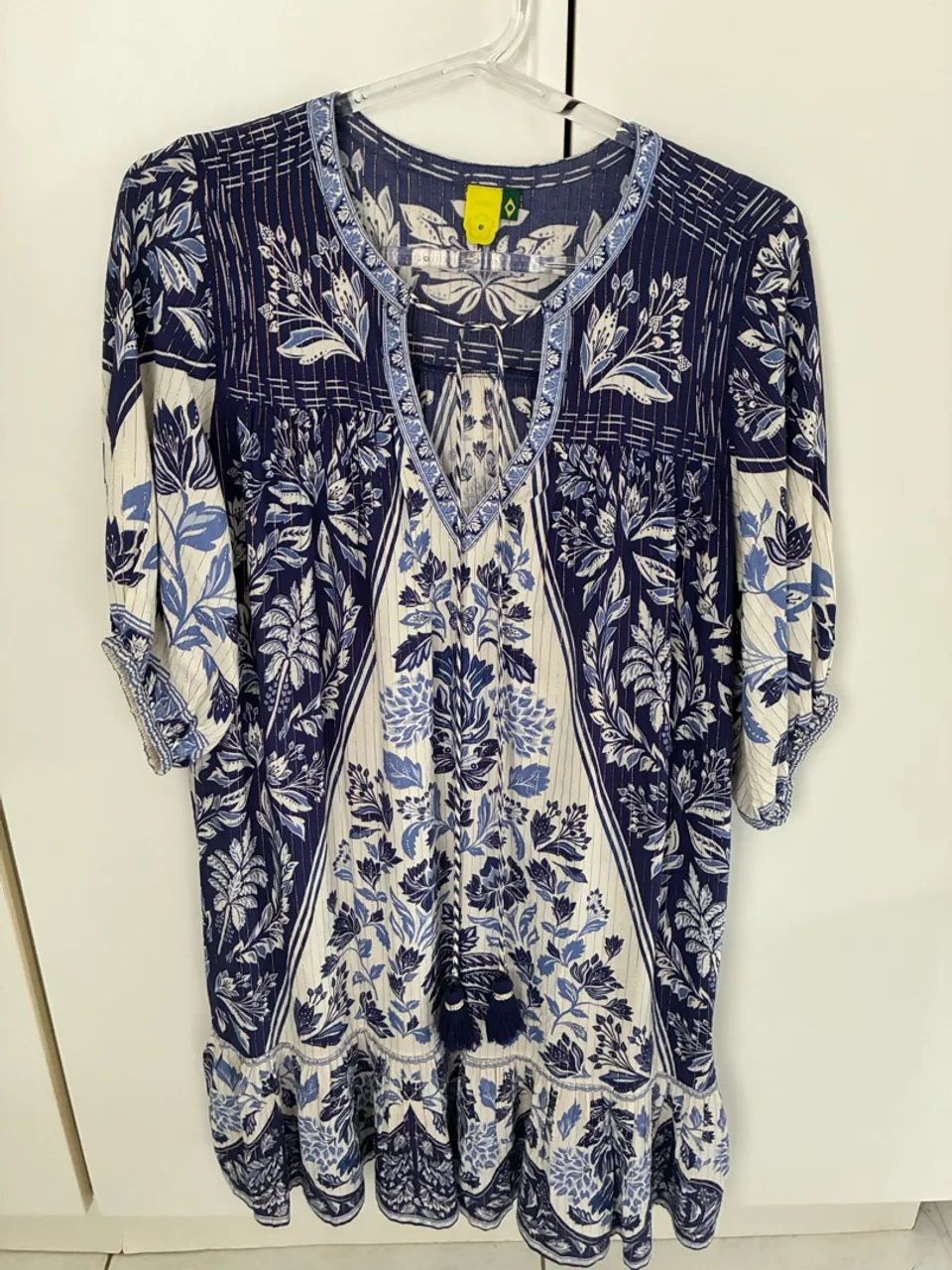 vestido azul farm