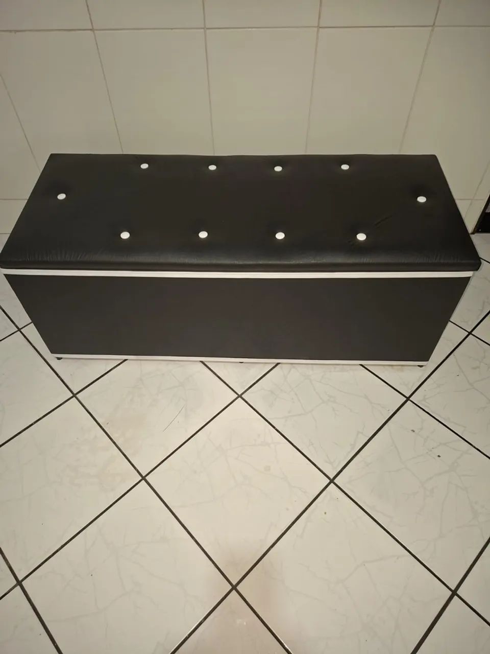 Puff baú grande forrado 1,20x47 novos 