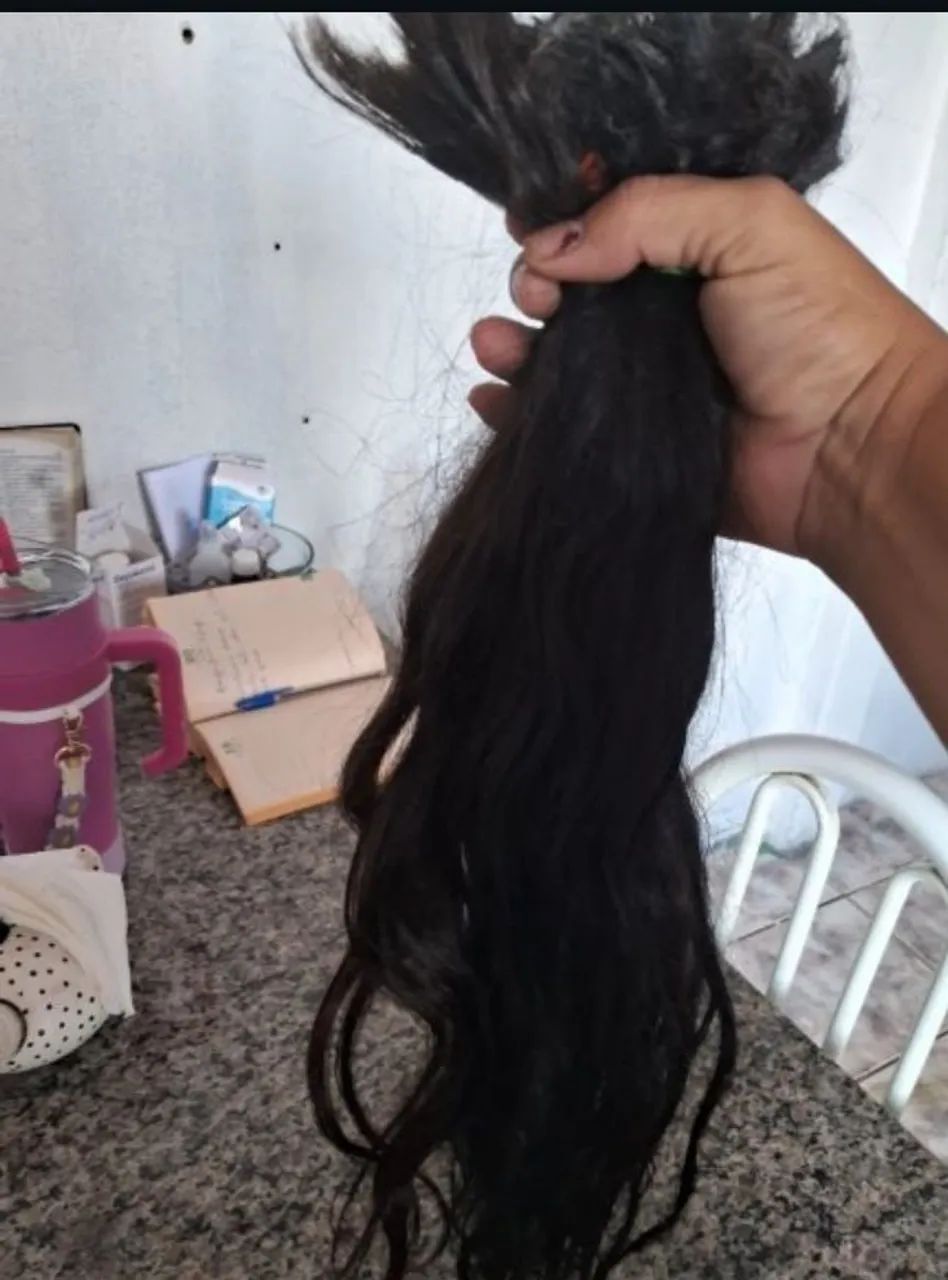Vendo ou troco cabelo humano cacheado  - Foto 2