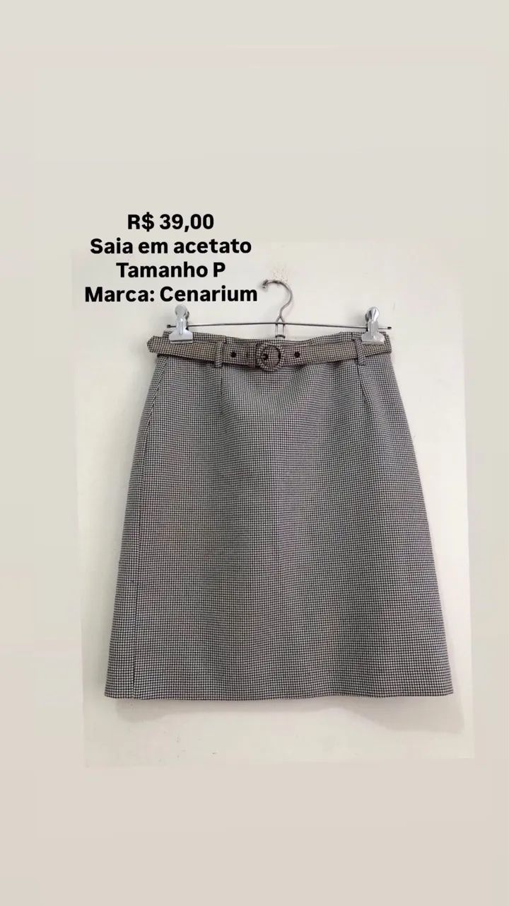 Saia xadrez tamanho P da Cenarium  - Foto 3