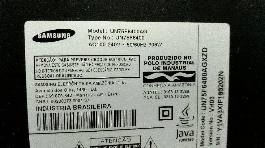 TV 75 Polegadas Samsung UN75F6400AG Com Defeito de Imagem - Foto 5