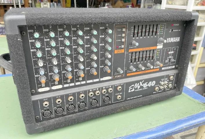 mixer yamaha mesa de som amplificada emx 640 - Equipamentos e