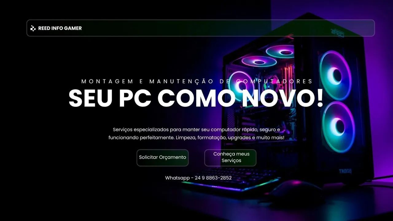 Montagem e manutenção PC em geral Volta Redonda e Região 