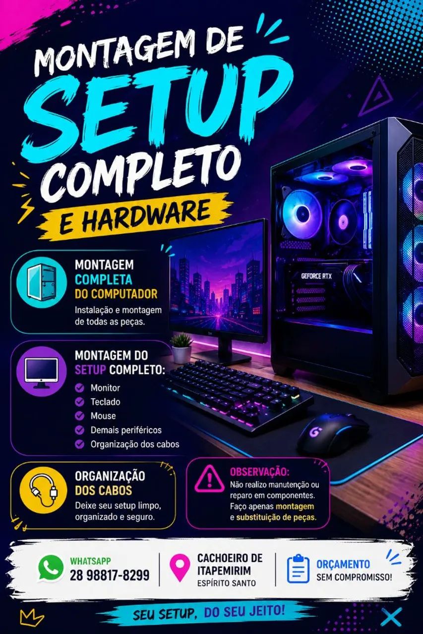 Montagem de Pc e setup 