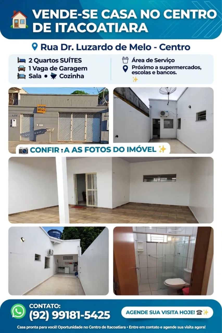Vendo Casa no Centro de Itacoatiara 