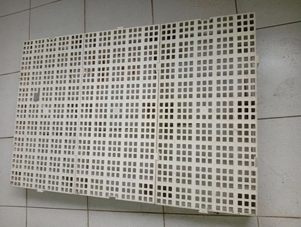 Estrado plástico resistente branco 80x40cm  - Foto 3