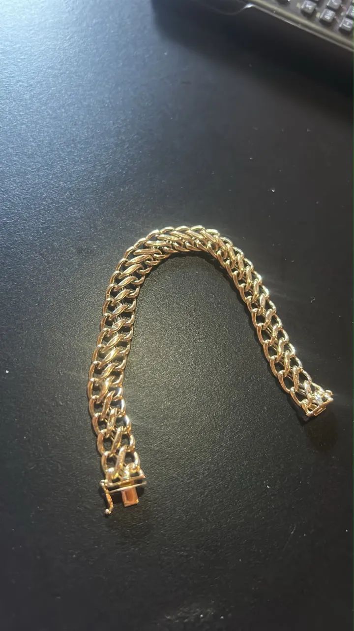 Pulseira ouro 18k lacraia 13,3g / sem defesa  - Foto 4