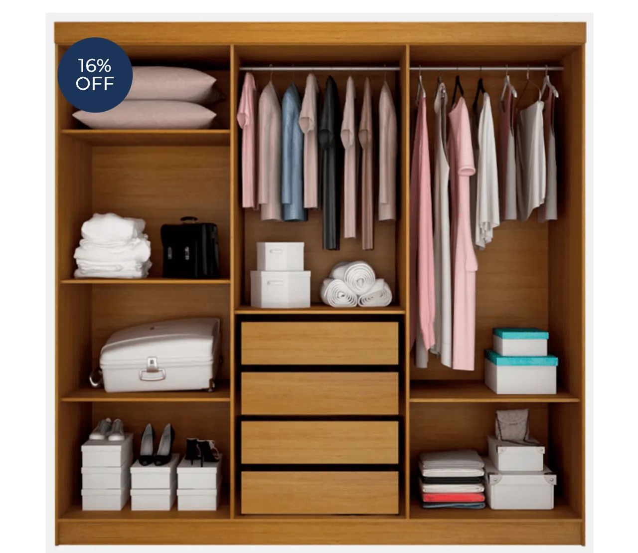 GUARDA ROUPA COM 6 PORTAS - Foto 2