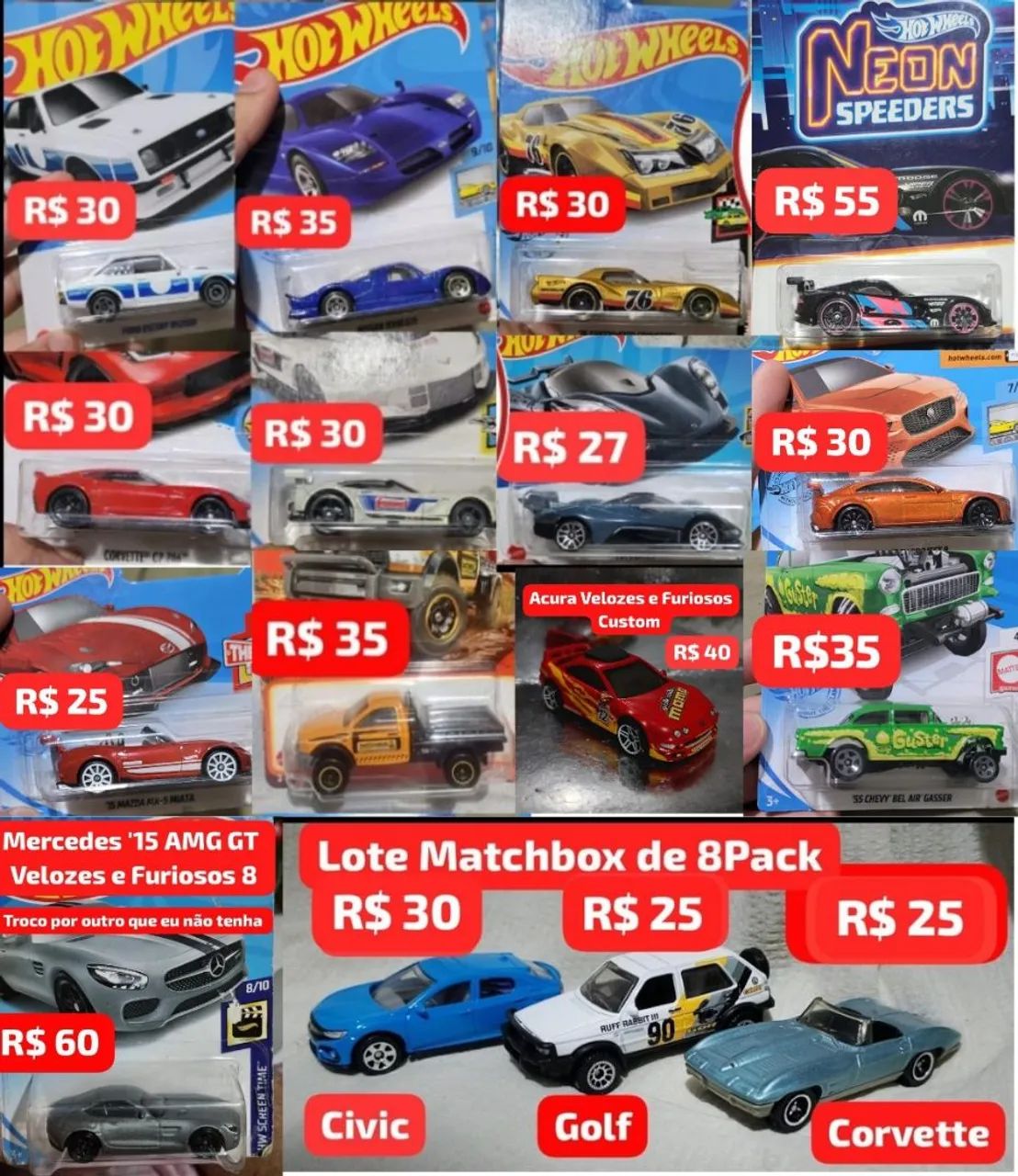 Hot Wheels Carrinhos Lacrados ( VENDO OU TROCO )