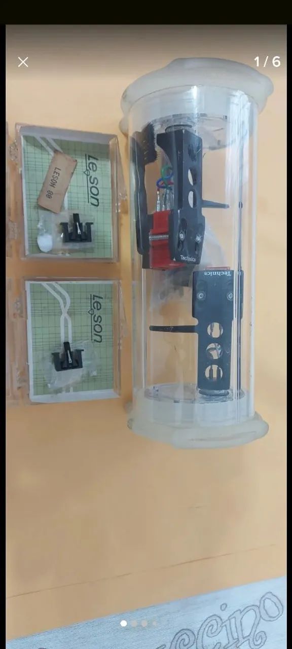 Par Headshell Technics cápsula agulha Leson AG80 - Foto 2