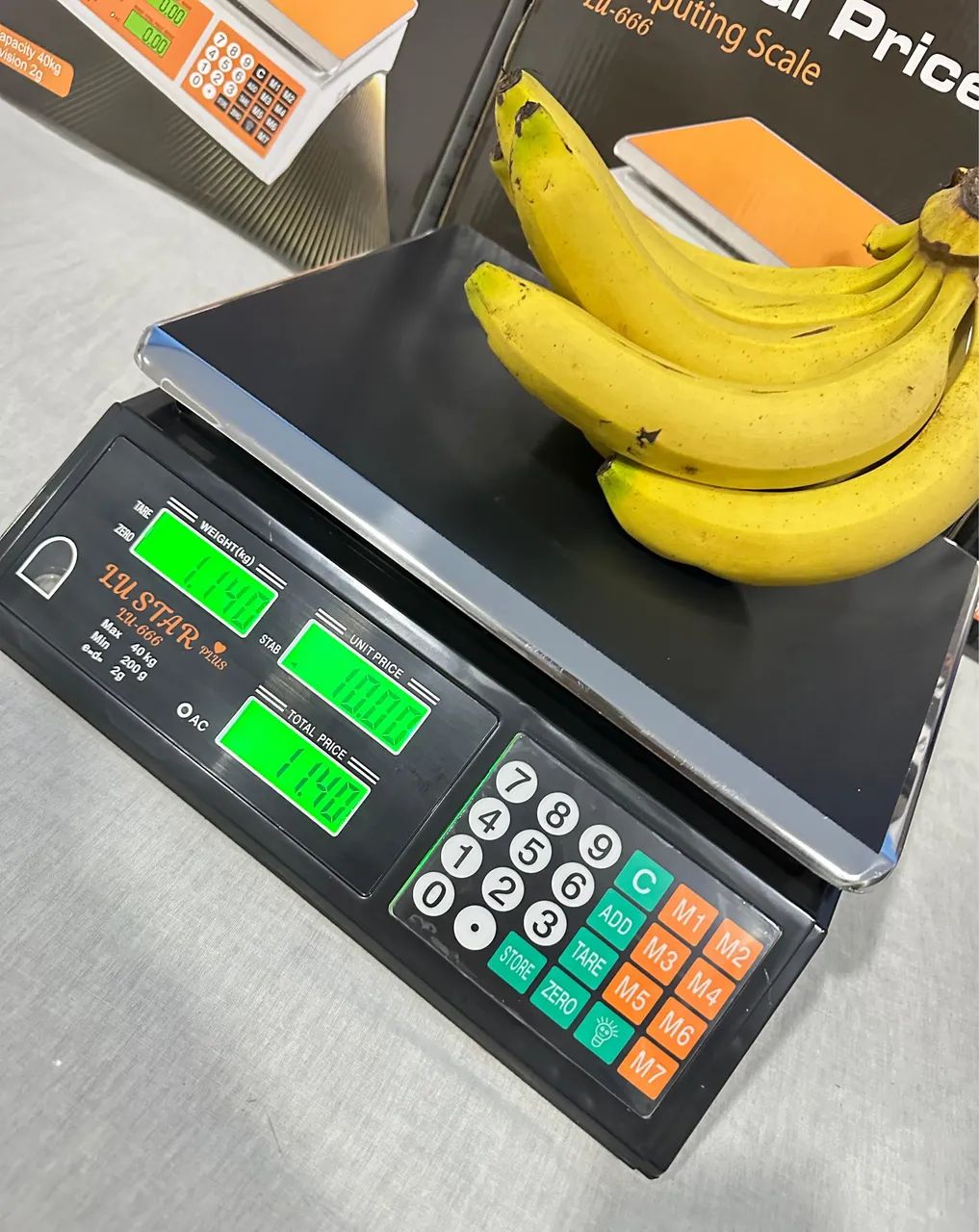 Balança eletrônica bateria embutida 40kg bivolt