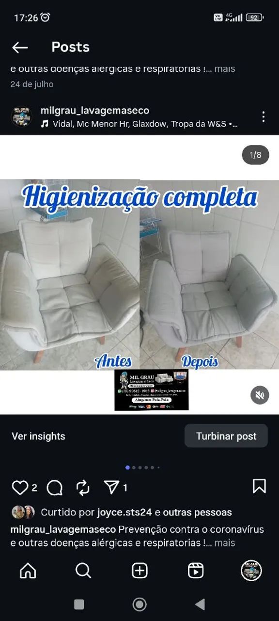 Limpeza de bancos de carro e cadeiras - Foto 2