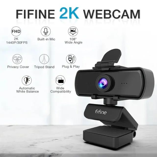 WebCam FIFINE 2K 1440p Full HD K420