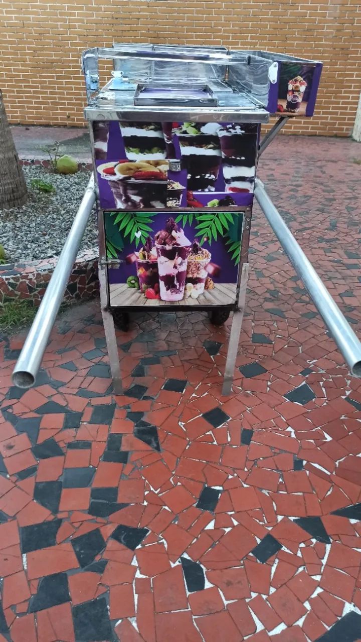 Carrinho de Açaí e Sorvete Profissional Inox Renda Extra - Foto 4