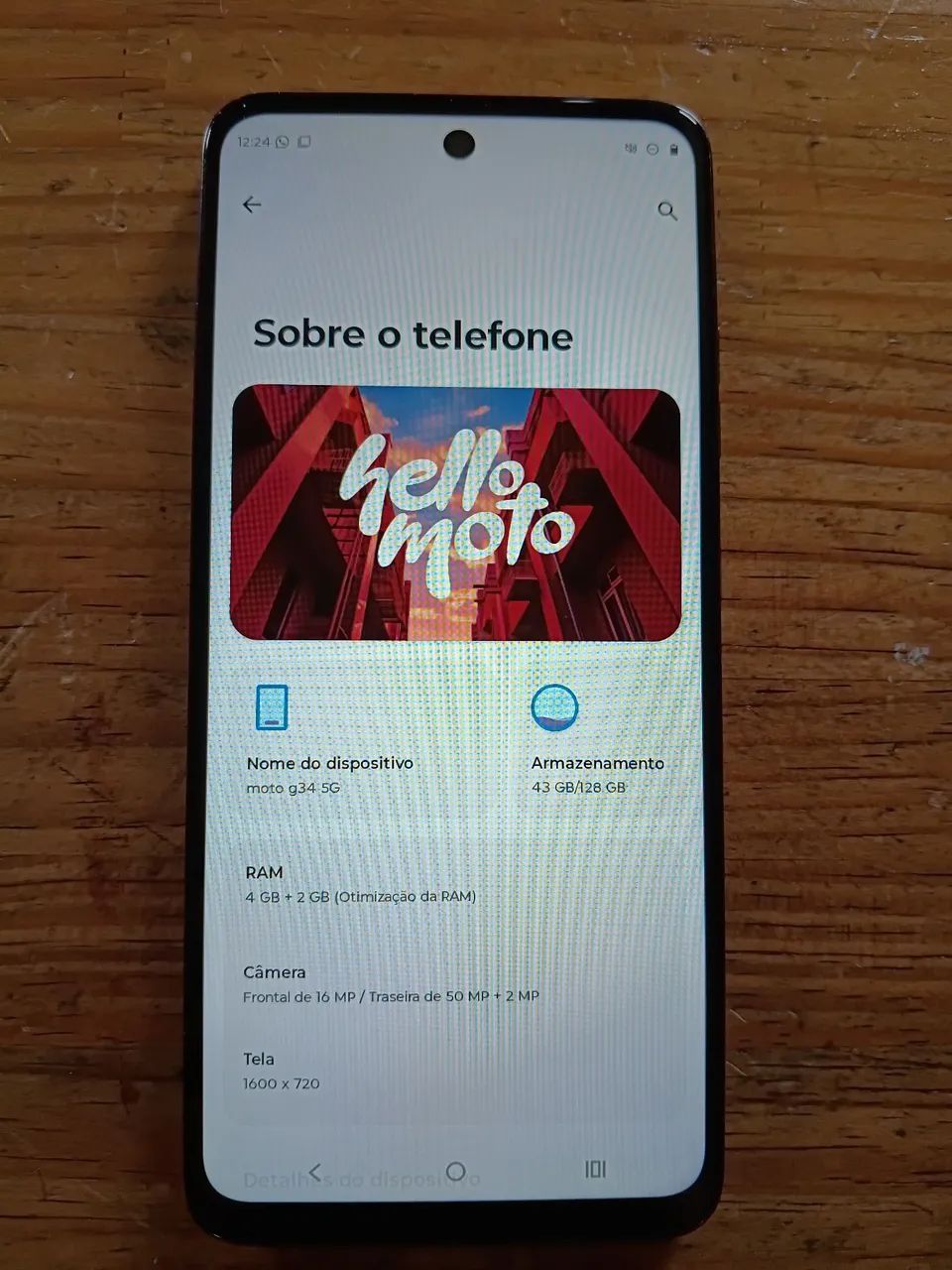 Celular Moto G34 5G + carregador original